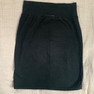 Wilfred black cotton pencil skirt